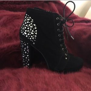 Rockstar platform block heel booties